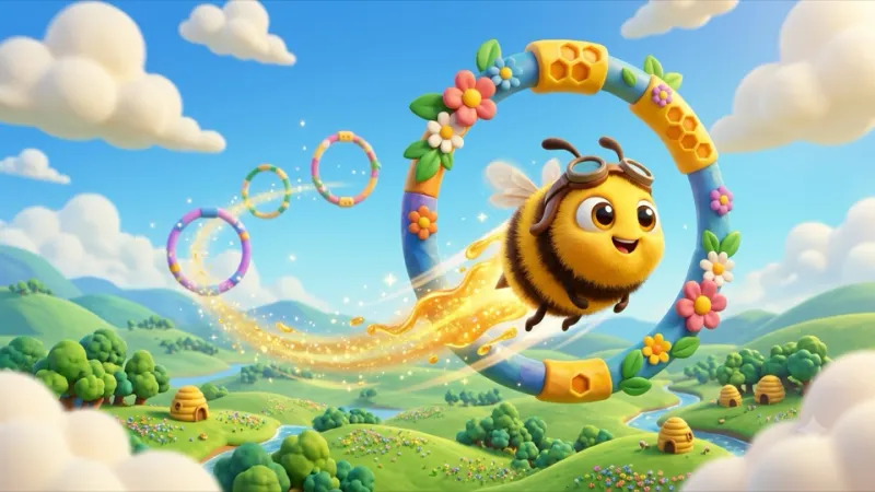 Buzzy Dash world in Buzzy's Spelling Garden