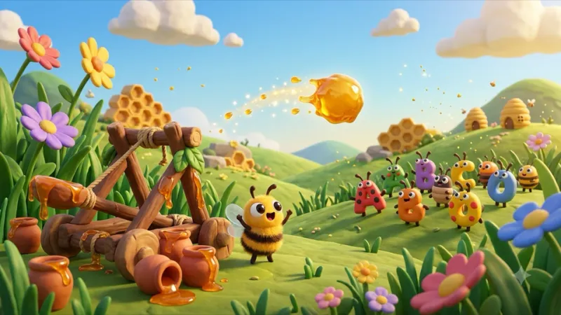 Honey Launch world in Buzzy's Spelling Garden