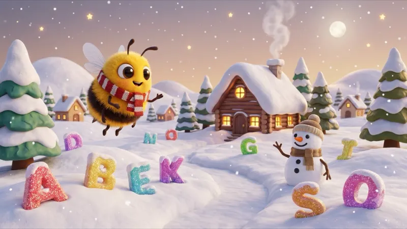 Snow Letters world in Buzzy's Spelling Garden