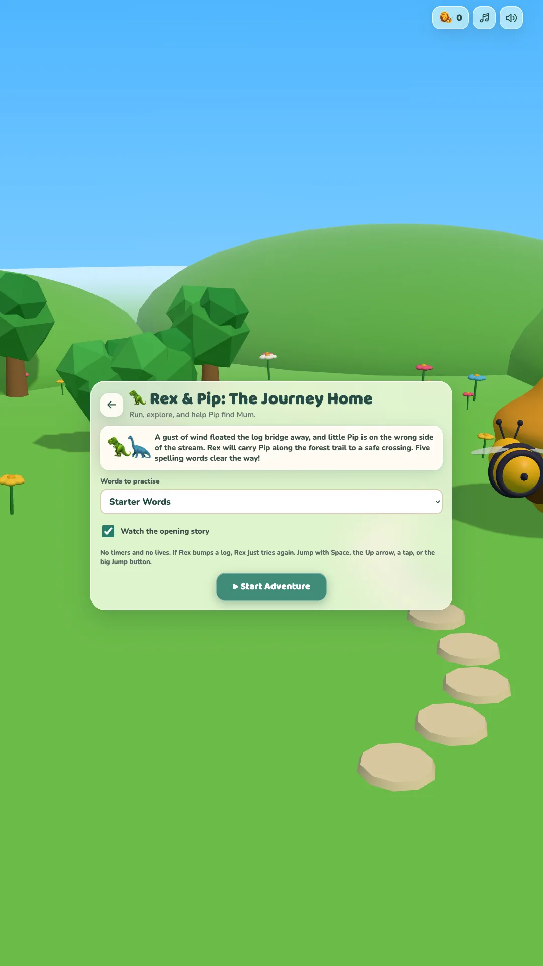 Rex and Pip story adventure